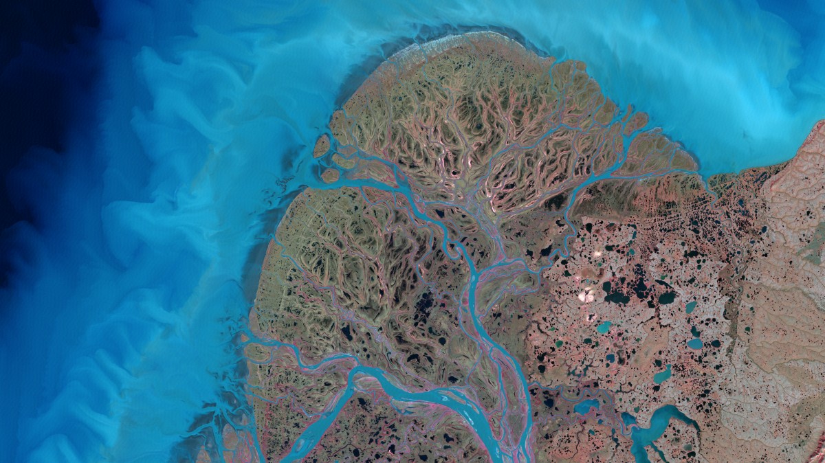 Delta del río Yukón, Alaska - Landsat 7 ETM - 22 de septiembre de 2002