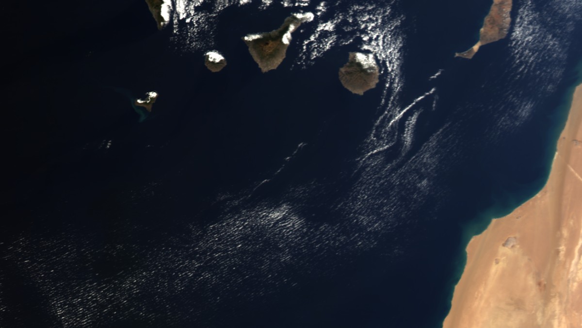 Volcán subacuático en El Hierro, Islas Canarias - EO-1 ALI - 16 de Diciembre de 2011