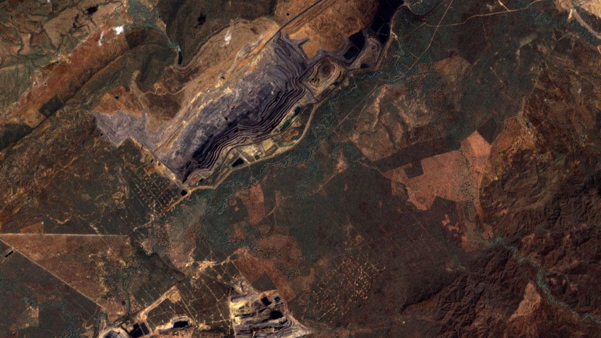 Mina Cerrejón, Colombia - Landsat 7 ETM+ - 12 de Febrero de 2003