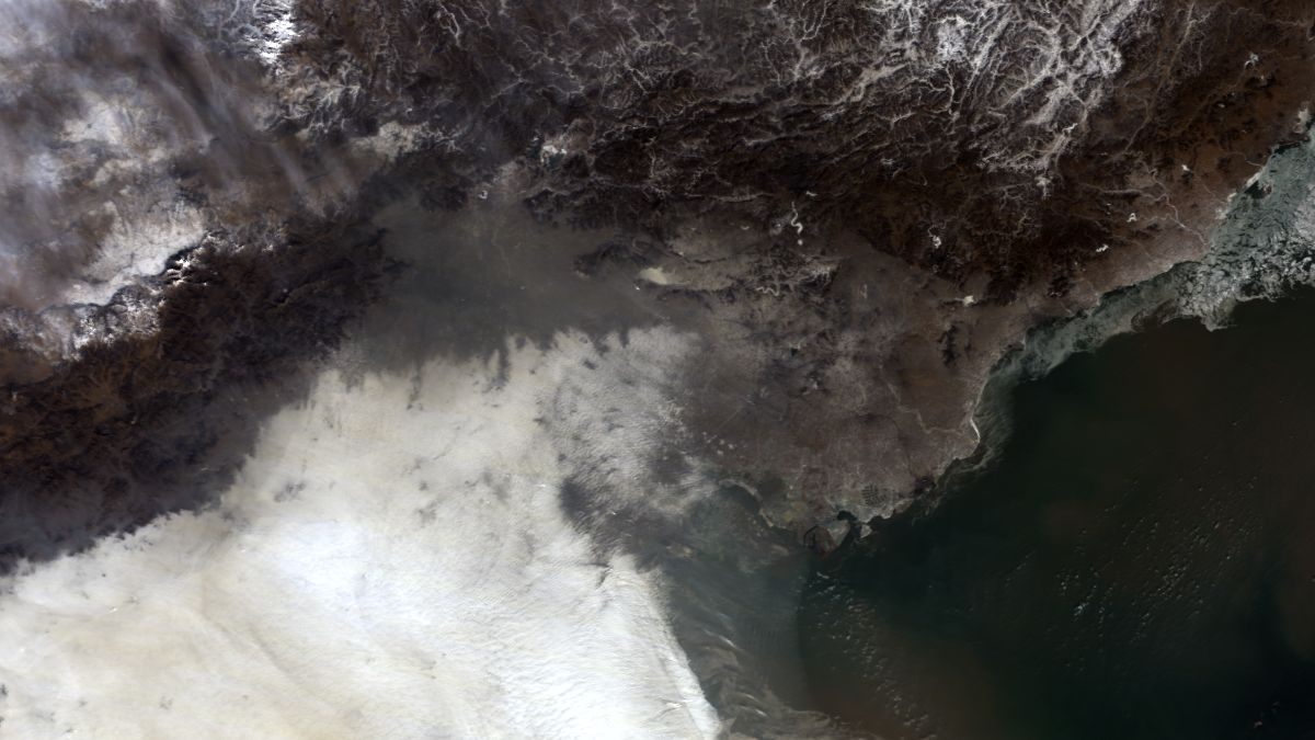 Polución en China - Terra MODIS - 14 de Enero de 2013