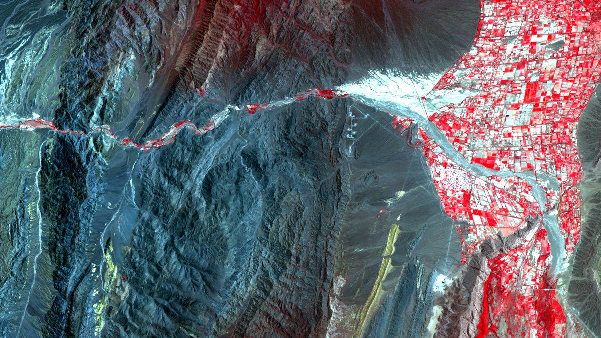 Valle de Jáchal, San Juan - Landsat 8 OLI - 20 de Diciembre de 2014