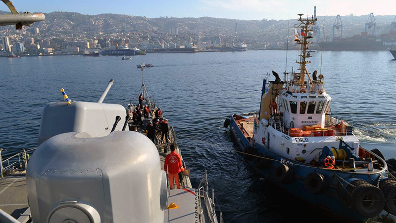 El destructor ARA “Sarandí” arribó a Valparaíso. Argentina.gob.ar