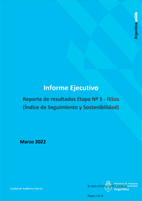 Informe Ejecutivo Reporte de Resultados Etapa Nº 1 - ISSos (Índice de Seguimiento y Sostenibilidad)