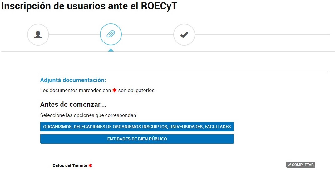 Captura de pantalla 1 - Instructivo: Inscripción ROECyT