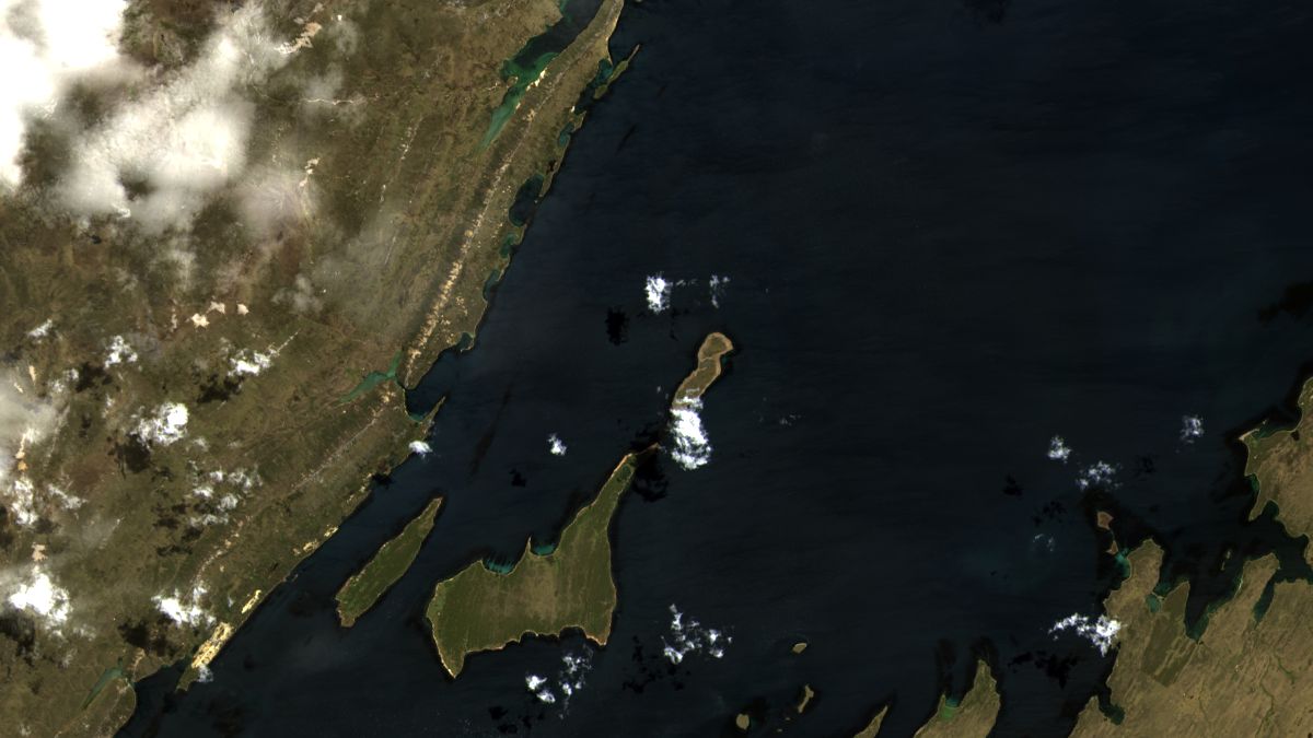 Islas Malvinas, Argentina - Mosaico LandSat-8 OLI