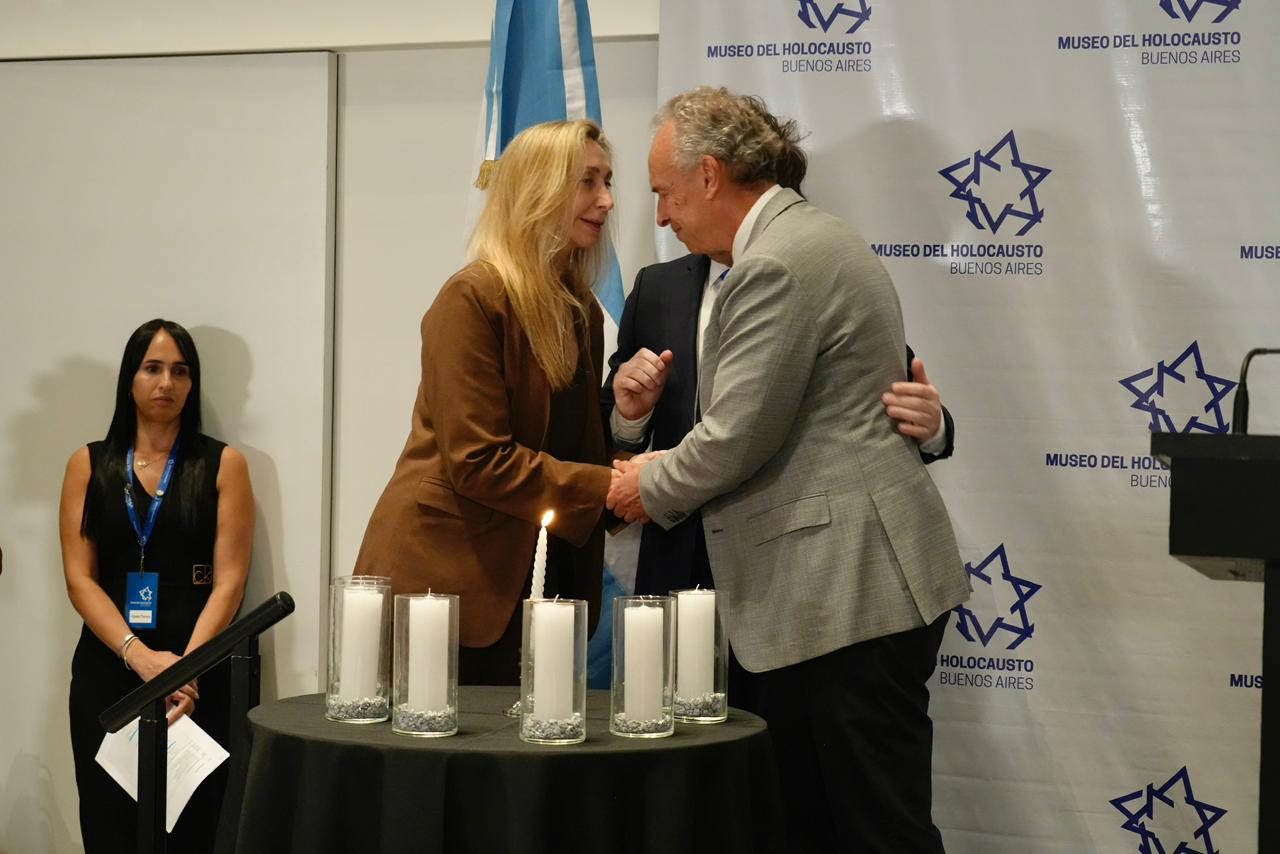 Karina Milei, en el acto por el Día Internacional por la Memoria de las Víctimas del Holocausto.