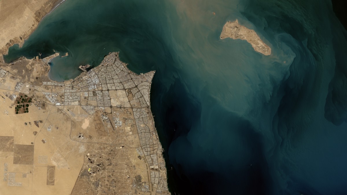 Kuwait - Landsat 7 ETM+ - 29 de Abril de 2003