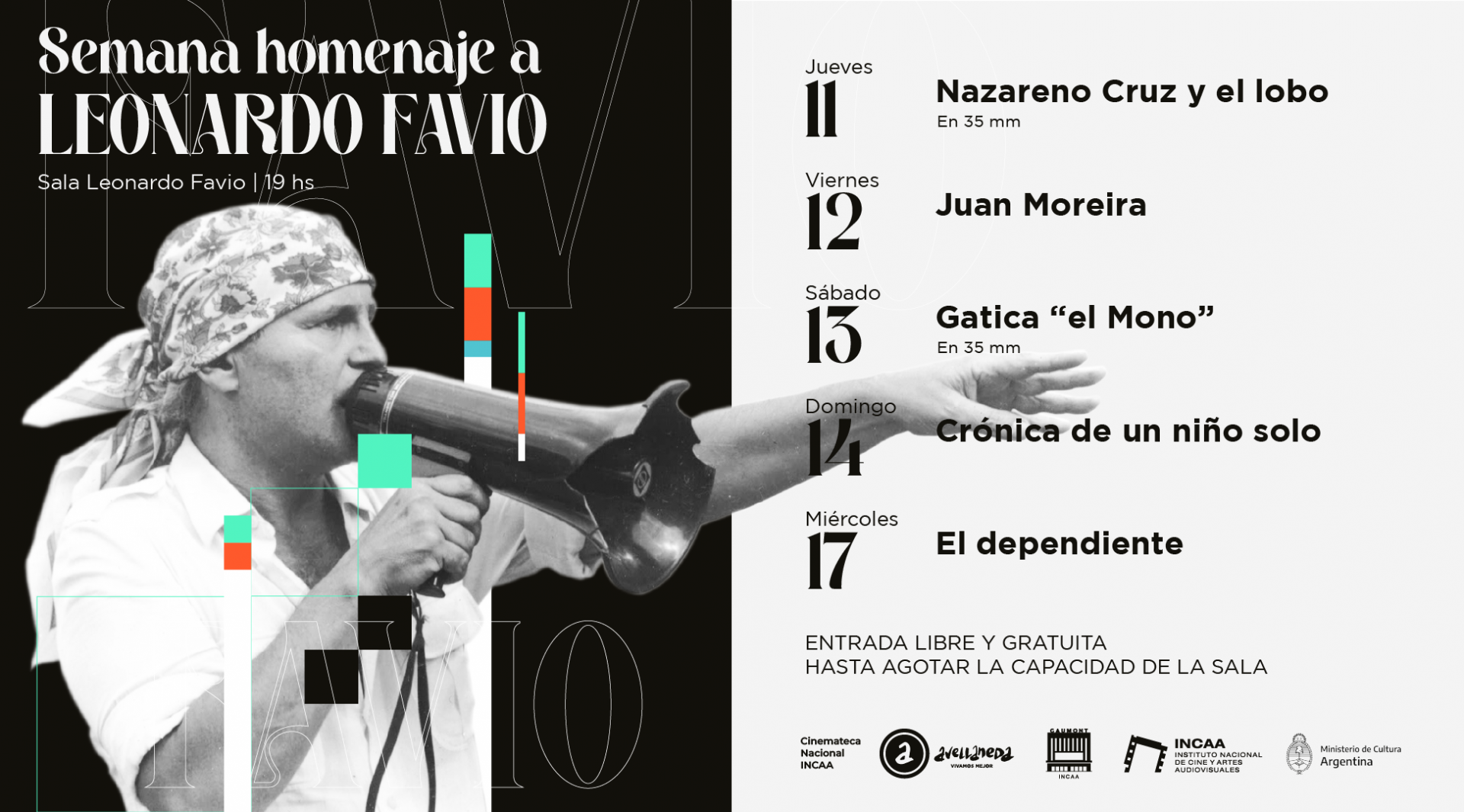 Cartelera Leonardo Favio Cartelera Leonardo Favio