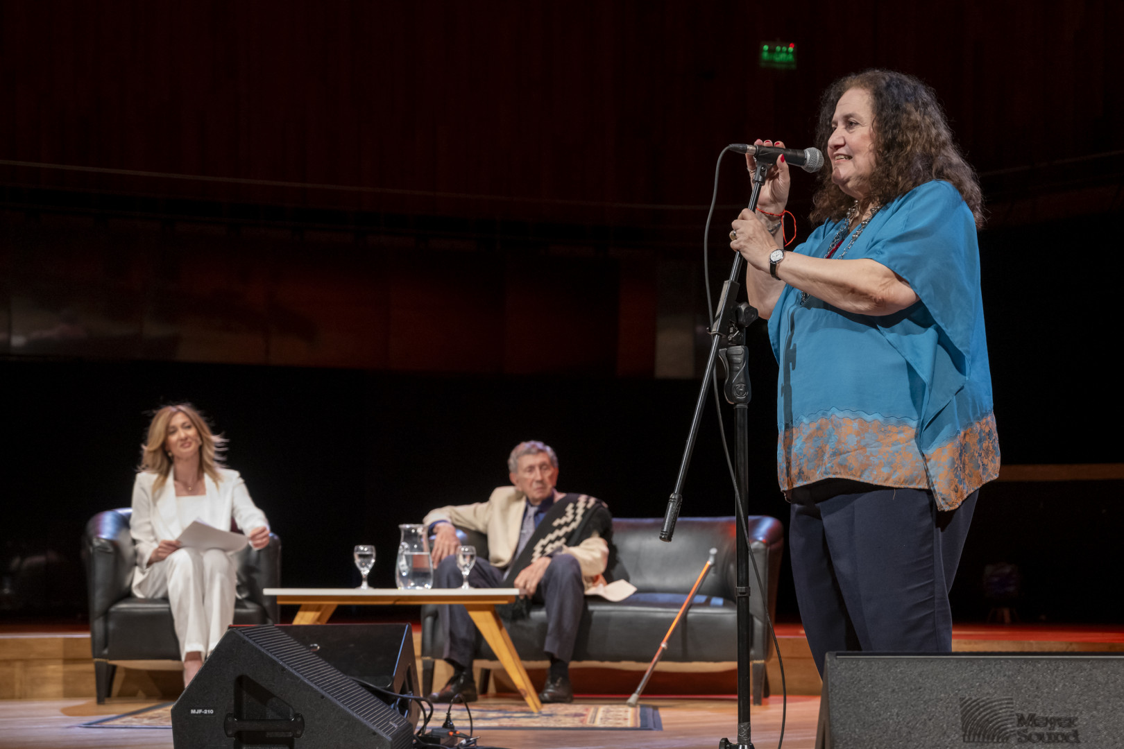La subsecretaria de Patrimonio Cultural, Liliana Barela, en representación del secretario de Cultura, Leonardo Cifelli, reconoció la trayectoria de Landriscina