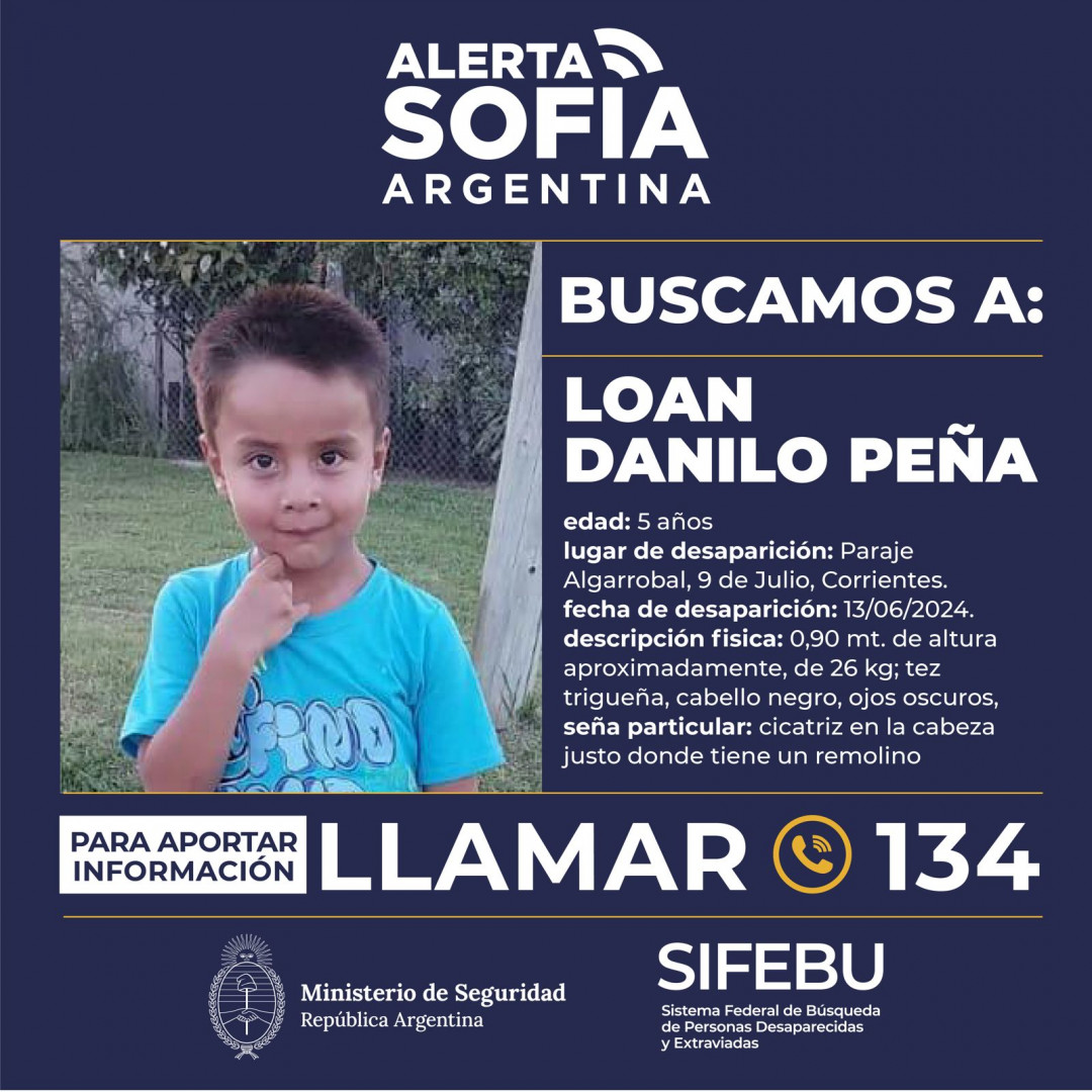 Desesperada búsqueda de un nene de 5 años: desapareció cuando jugaba con sus primos en un campo