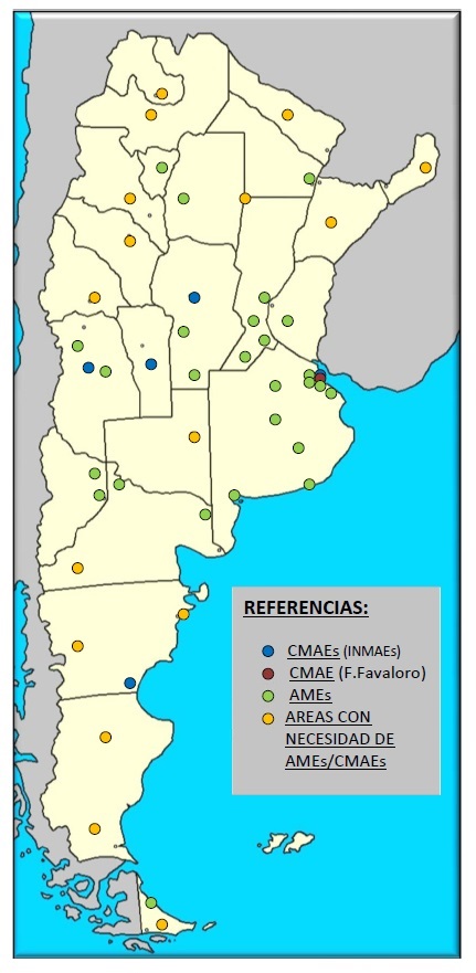 Distribución geográfica de AMEs y CMAEs