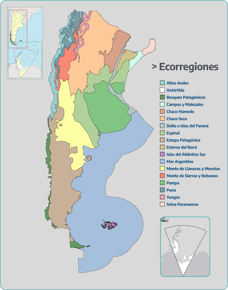 Mapa de Ecorregiones de Argentina