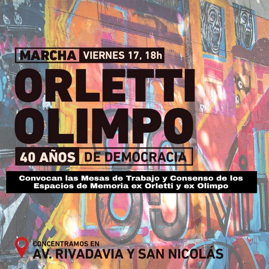 Flyer de la marcha Olimpo-Orletti