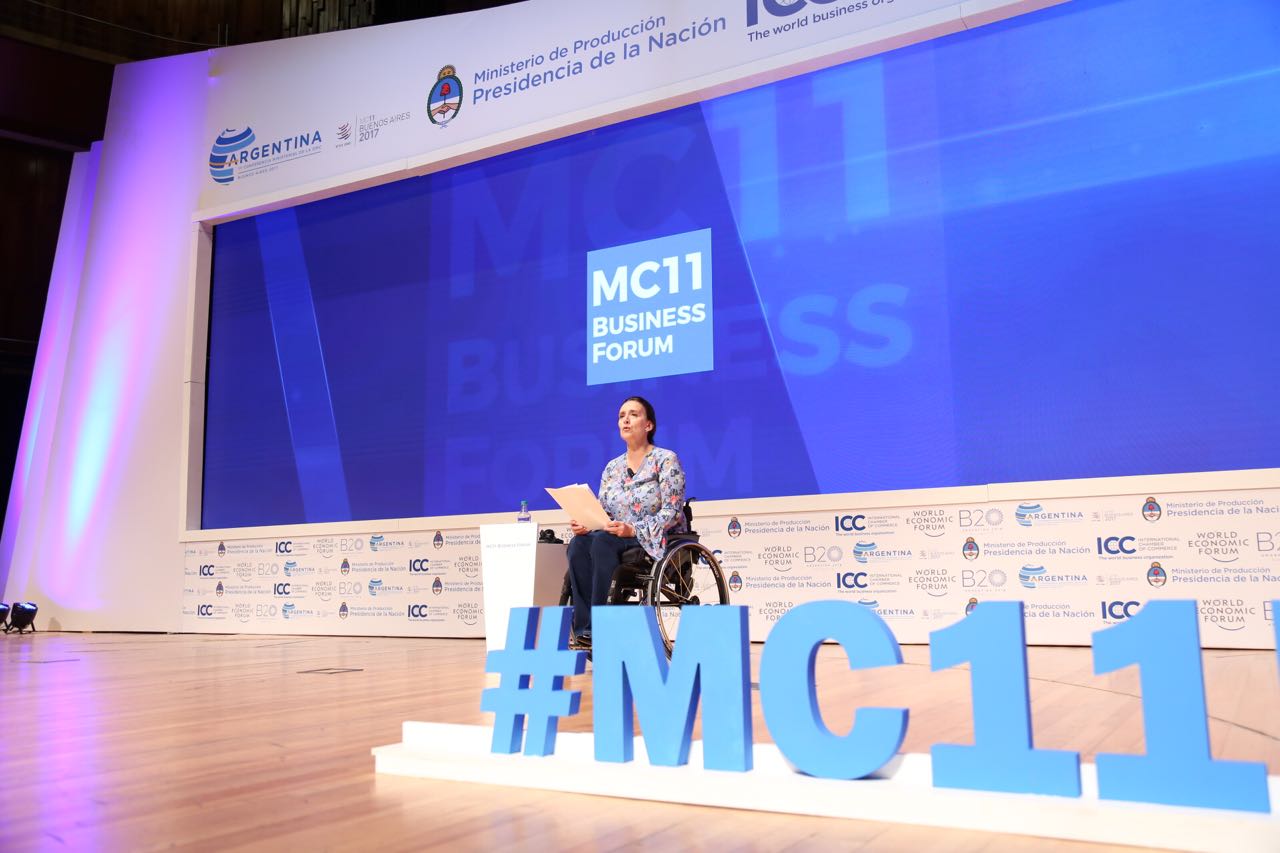 La vicepresidenta Gabriela Michetti habla ante la Cámara de Comercio Internacional