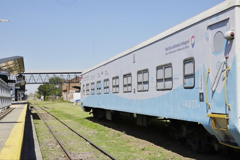Imagen de un vagón de tren del dispositivo de la Red de Asistencia Integral de las Violencias por Motivos de Género