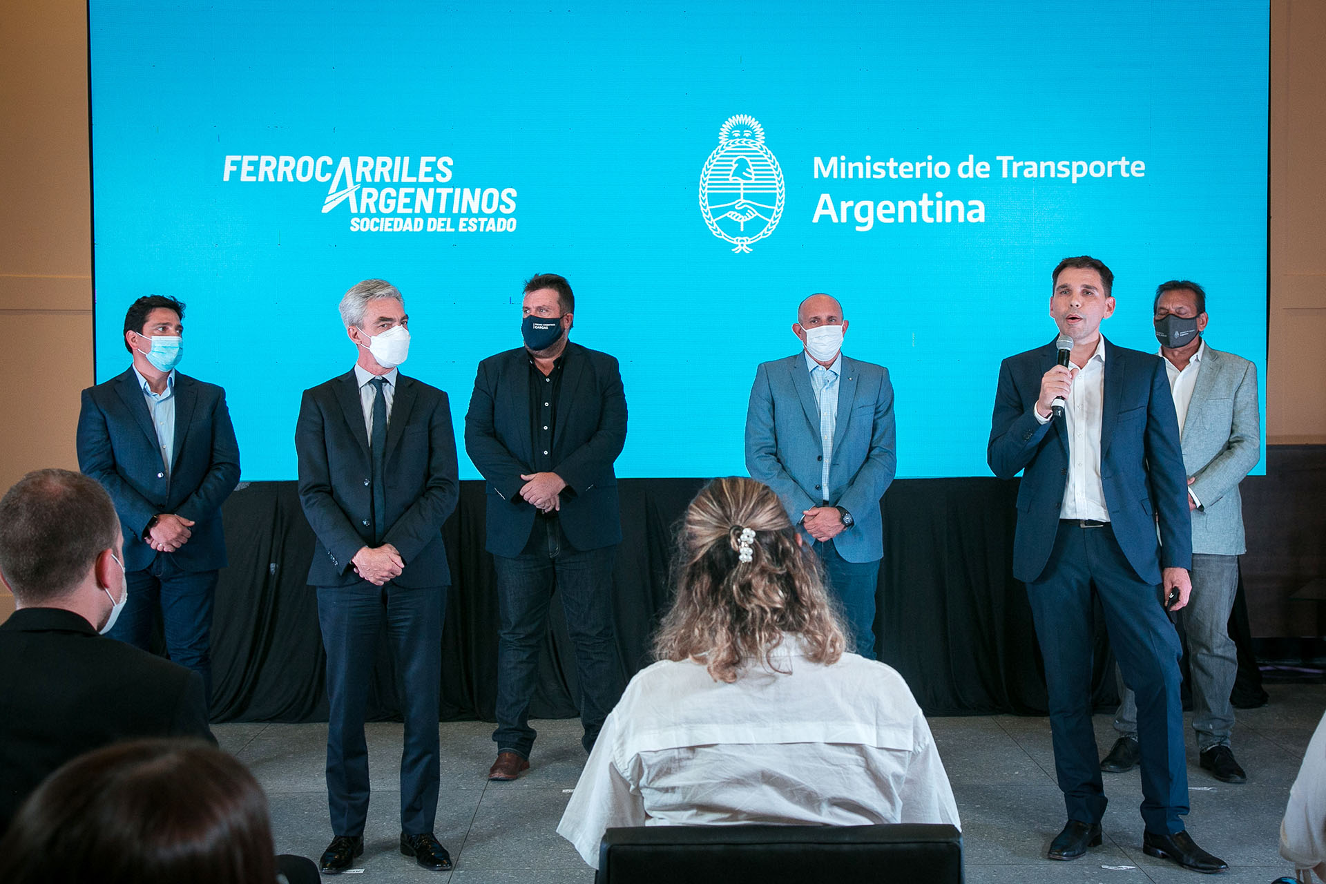 Meoni encabezó la puesta en funcionamiento de Ferrocarriles Argentinos Sociedad del Estado