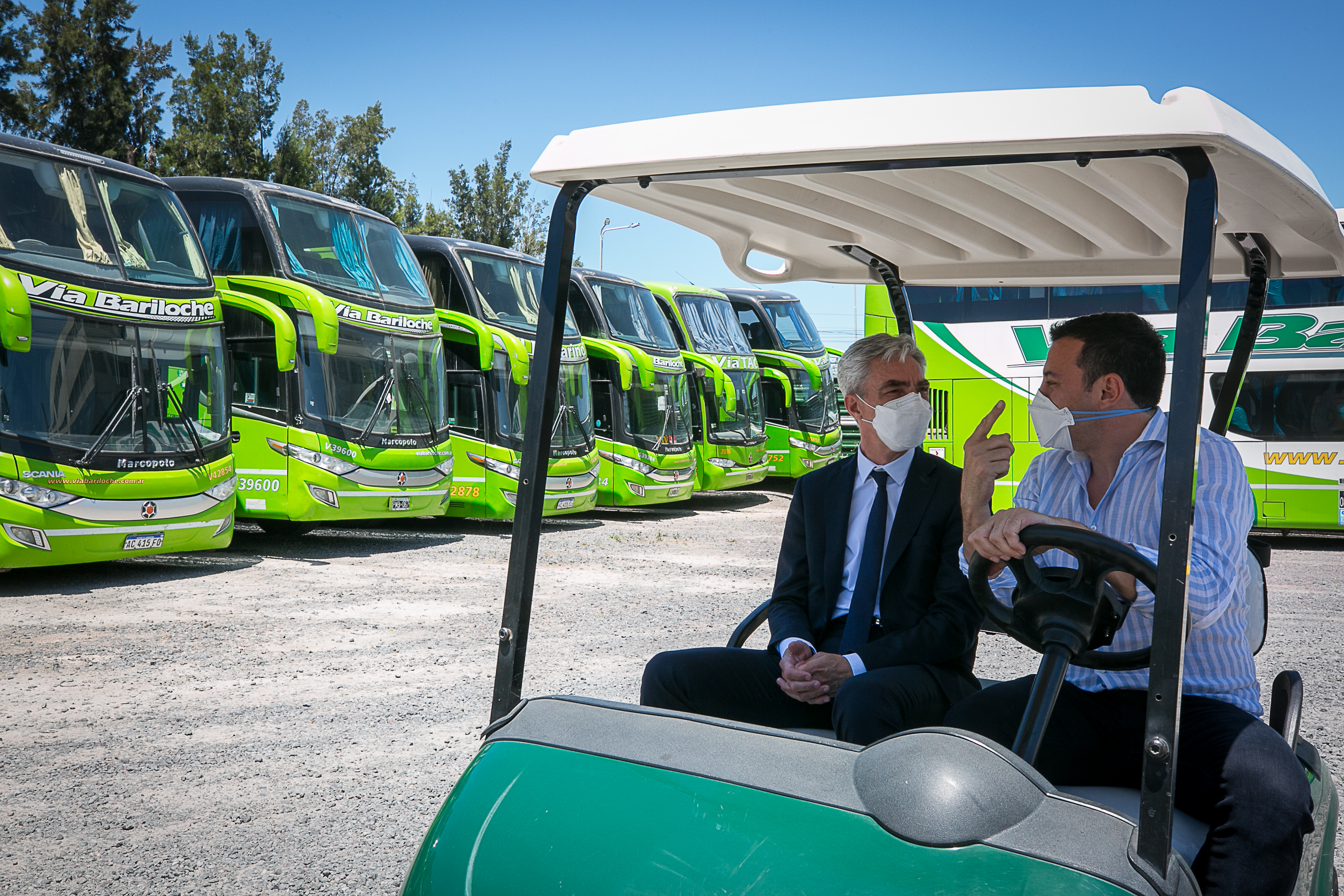 El ministro de Transporte de la Nación, Mario Meoni, visitó las instalaciones de Vía Bariloche.