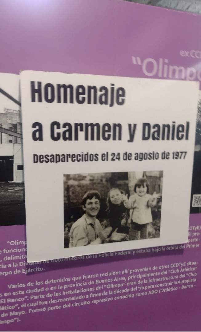 Homenagem a Carmen e Daniel no Espaço de Memória e Promoção dos Direitos Humanos antigo centro clandestino de detenção, tortura e extermínio "Orletti Automotive"