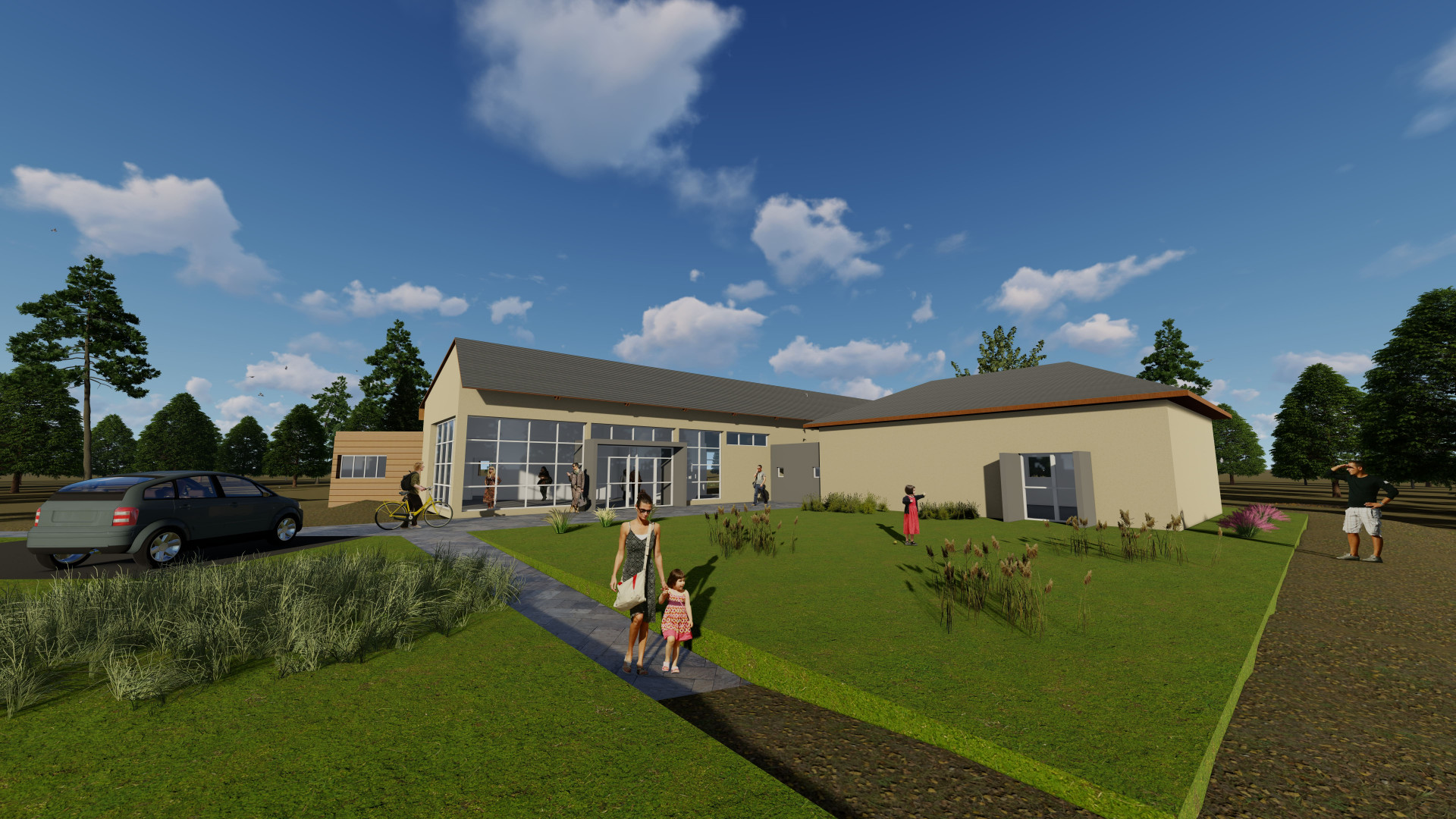 Imagen del renderizado arquitectónico de la obra