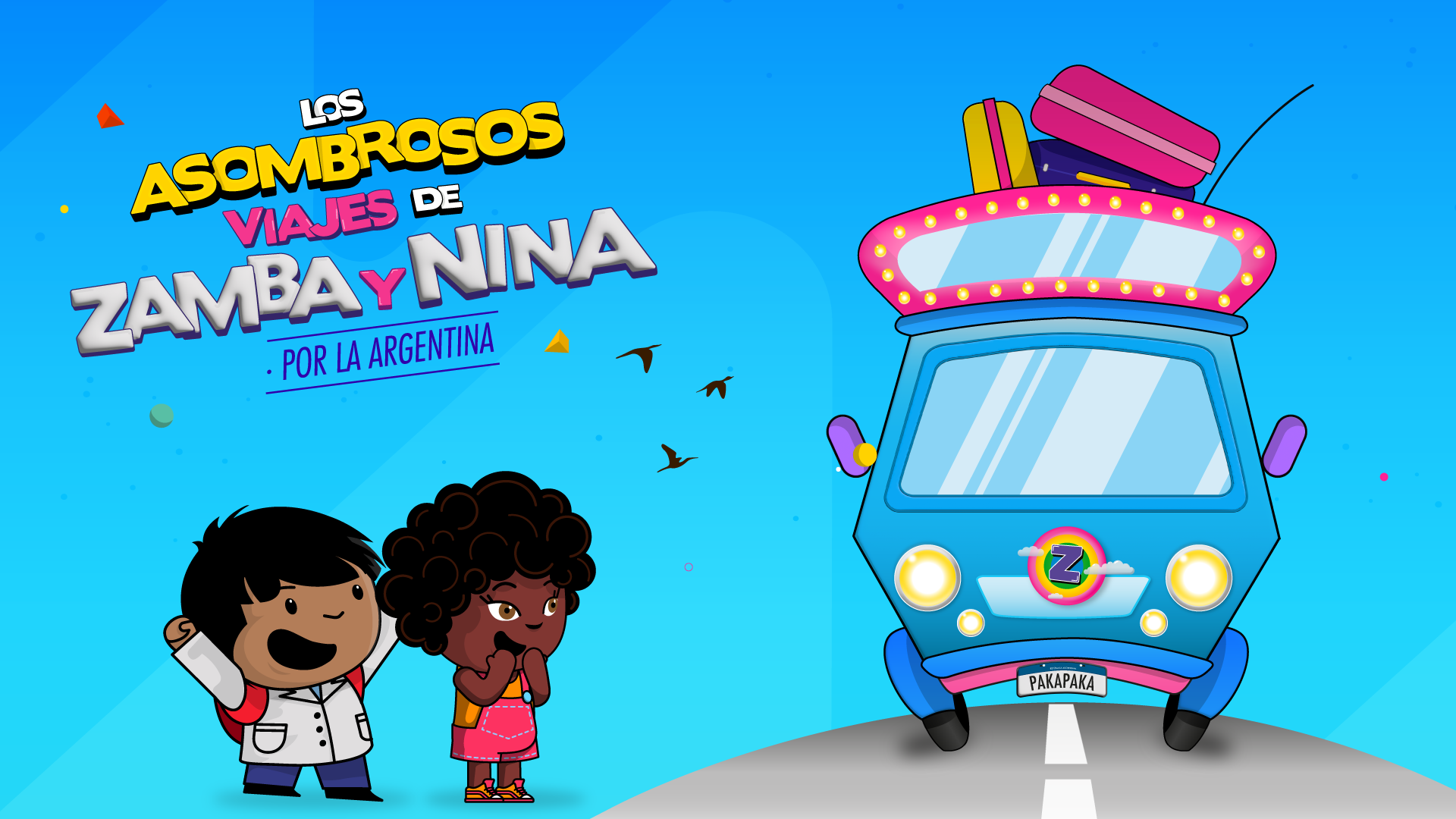 "Los asombrosos viajes de Zamba y Nina por la Argentina" es la primera serie donde interactúan personajes y fondos reales y son animados en 3D en el espacio ANIMAR MoCap.