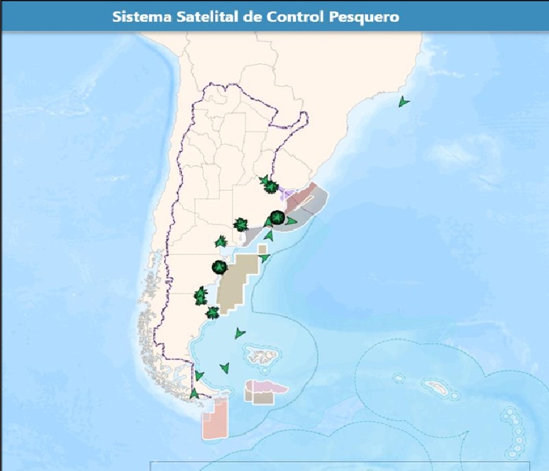 Posicionamiento de la flota pesquera nacional correspondiente al día 23 de diciembre de 2025.