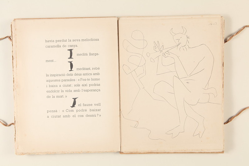 Ilustraciones del libro Dos cuentos: El centauro picador y El ocaso de un fauno de Ramón Reventós, 1947. Pablo Picasso.