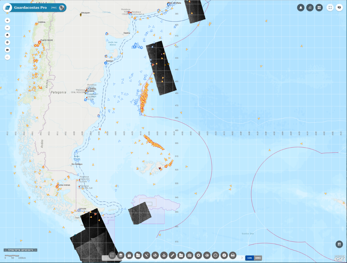 Prefectura comienza a utilizar las imágenes del satélite argentino SAOCOM de la CONAE para la vigilancia del Mar Argentino Pna-58619b