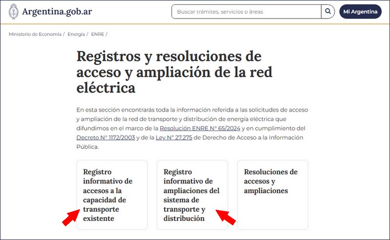 Accesos directos a uno y otro registro. Accesos directos a uno y otro registro.