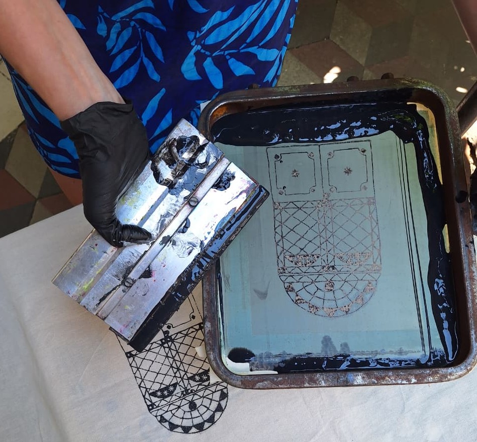 Taller de Serigrafía textil en el Museo Histórico Nacional.