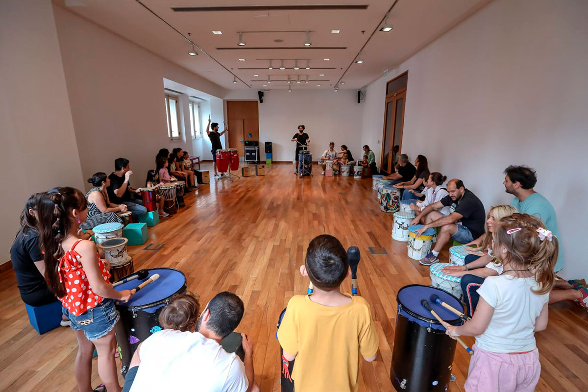 Taller de percusión, por Mauro Conde y Juan Ignacio Mota, en el Palacio Libertad.