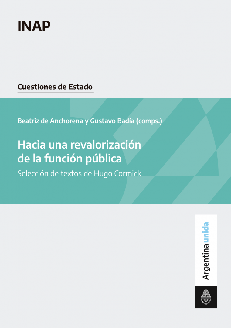 Tapa Libro Hacia una revalorización de la función pública