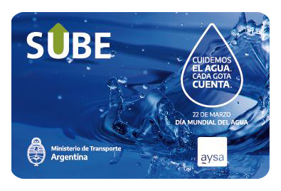 Tarjeta SUBE Día Mundial del Agua