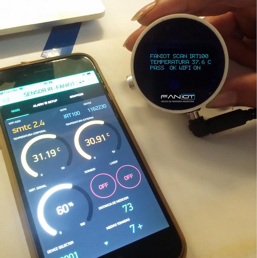 Termómetros inteligentes infrarrojos de producción nacional