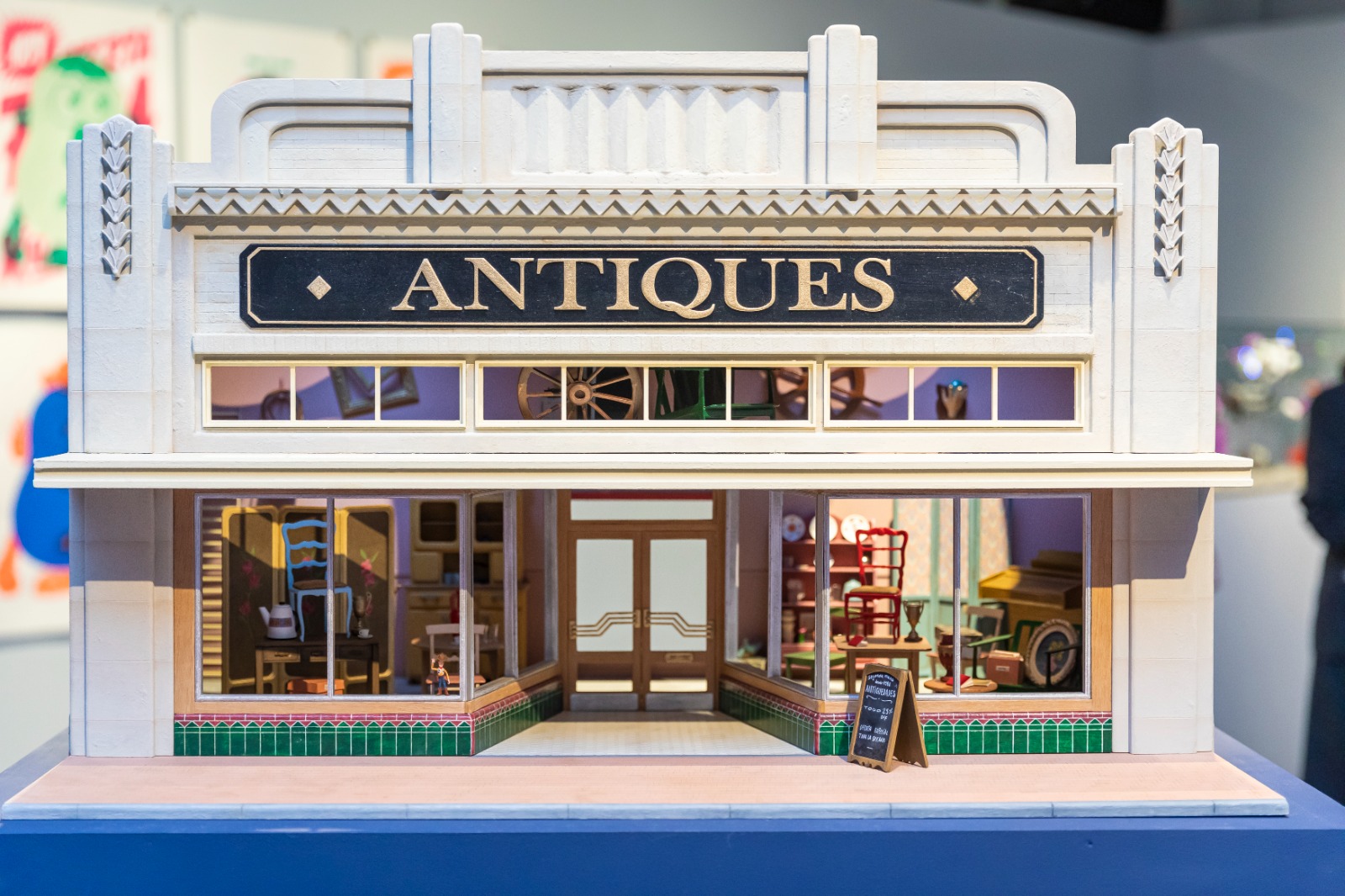 La maqueta de la casa de antigüedades realizada por Estudio Los Chinos.