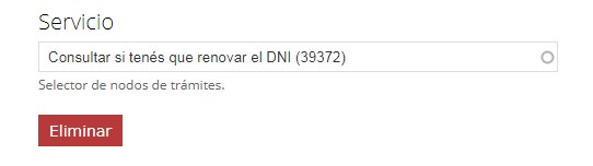 Captura de pantalla que muestra la visualización del campo trámite relacionado