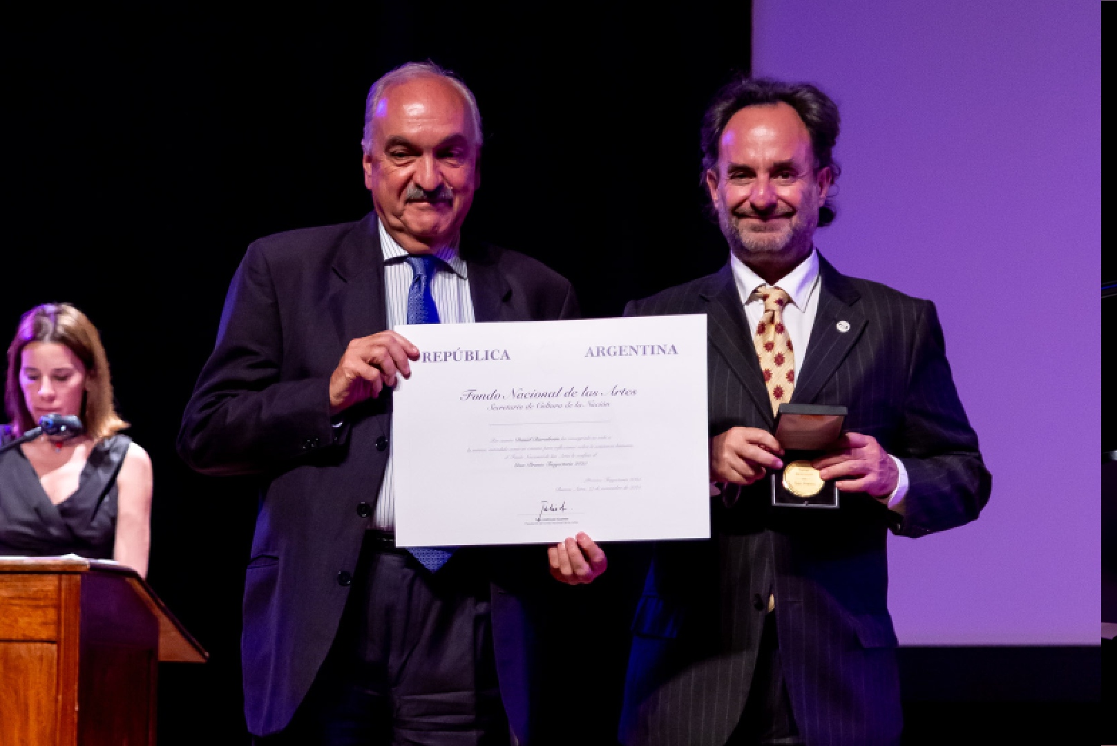 El embajador Pedro Villagra Delgado y Tulio Andreussi Guzmán, presidente del FNA.