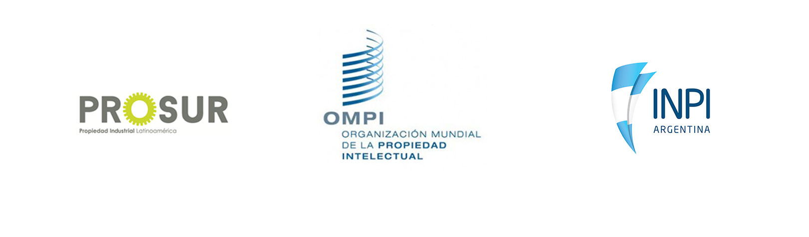 Logo Prosur, logo OMPI, logo INPI