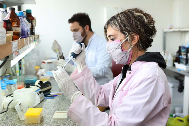 Daniela Hozbor en su laboratorio de la Universidad Nacional de La Plata.