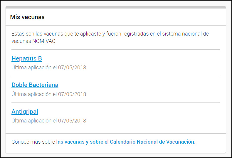 Vacunas en Mi Argentina