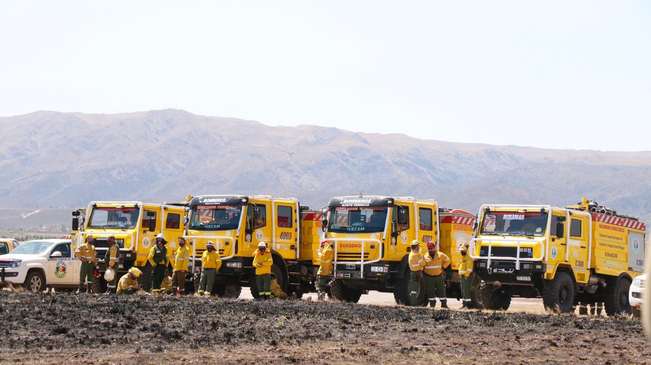 Cabandié nuevamente se trasladó a Córdoba para monitorear el combate del fuego