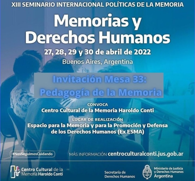 Mesa 33 Seminario Internacional Políticas de la Memoria