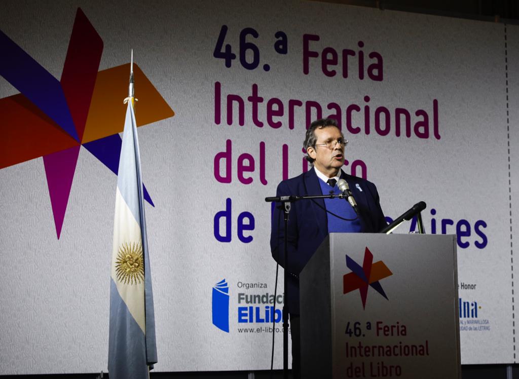 El ministro de Cultura de la Nación, Tristán Bauer, durante el acto de apertura