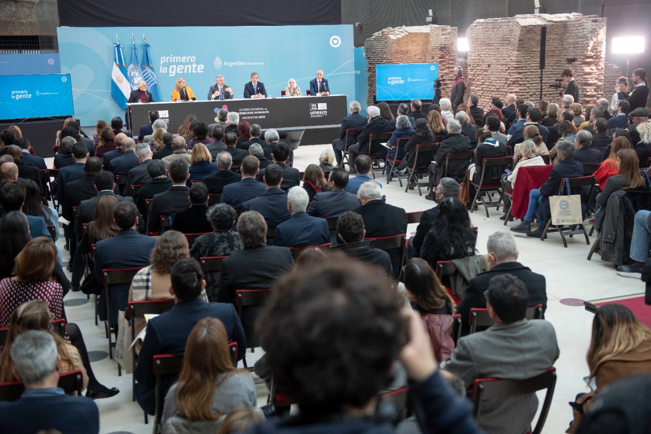 Soria acompañó al presidente Fernández en el lanzamiento del III Foro Mundial de Derechos Humanos