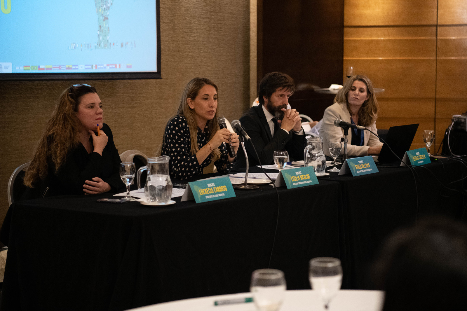 Lucrecia Cardoso, Cecilia Nicolini, Pablo Iglesias Rumbo y Cecilia Castillo