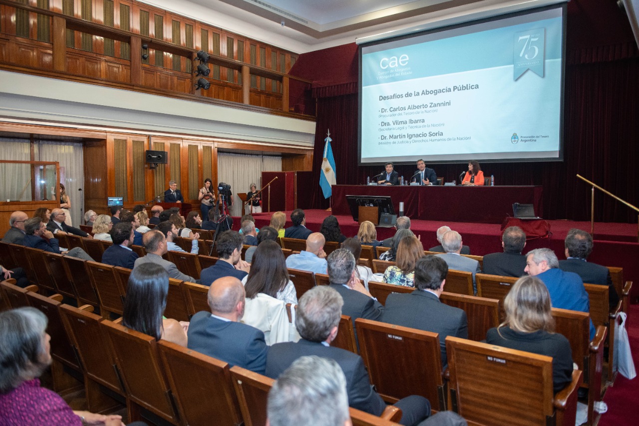 Soria, Zannini e Ibarra cerraron la jornada por el 75° de la creación del Cuerpo de Abogados del Estado 