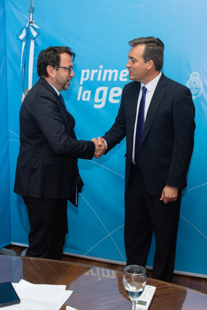 Soria recibió al embajador de Italia, Fabrizio Lucentini, junto a la delegación del Ministerio de Justicia Italiano para avanzar en la actualización el Tratado de Asistencia Judicial en Materia Penal