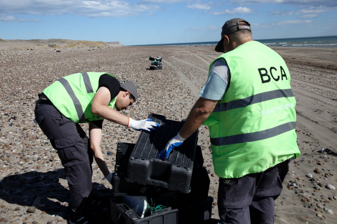 Ambiente continúa con el control de residuos pesqueros en península Valdés | Argentina.gob.ar