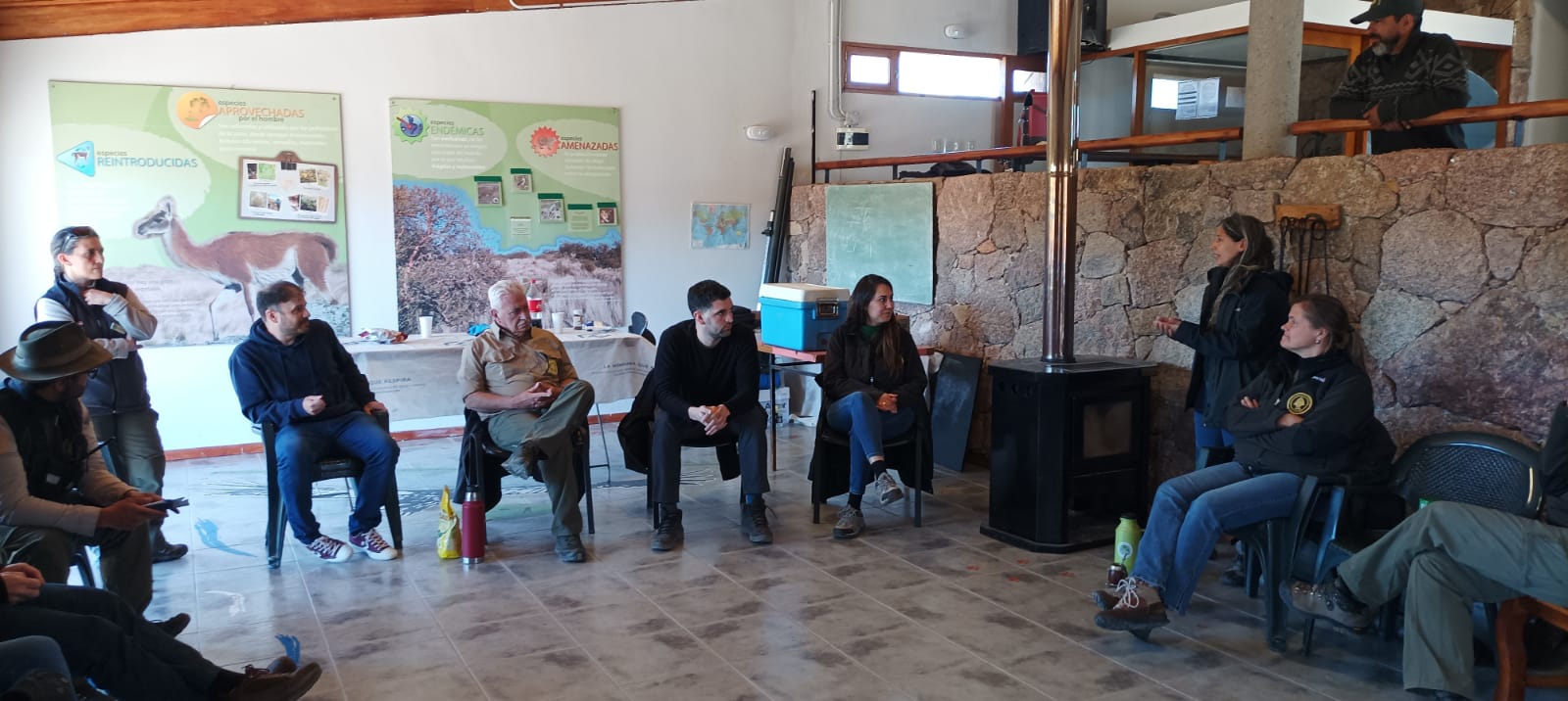 Granato encabezó una charla con los trabajadores.
