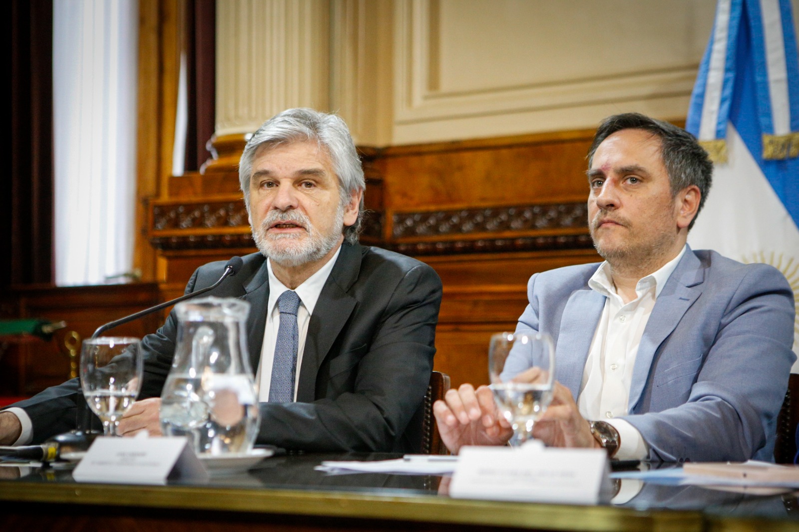 Cabandié y Filmus participaron del inicio del debate por el proyecto de ley de creación del área marina protegida Agujero Azul.