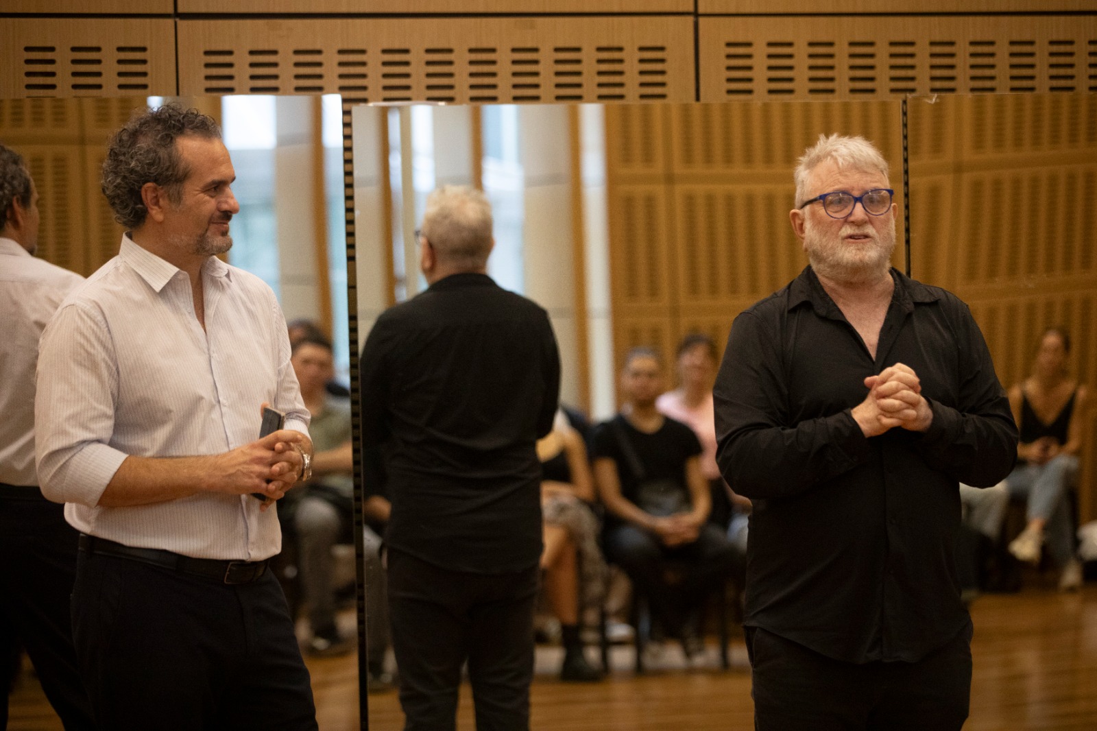 El director nacional de Promoción Cultural, José Casali, y Ricky Pashkus.